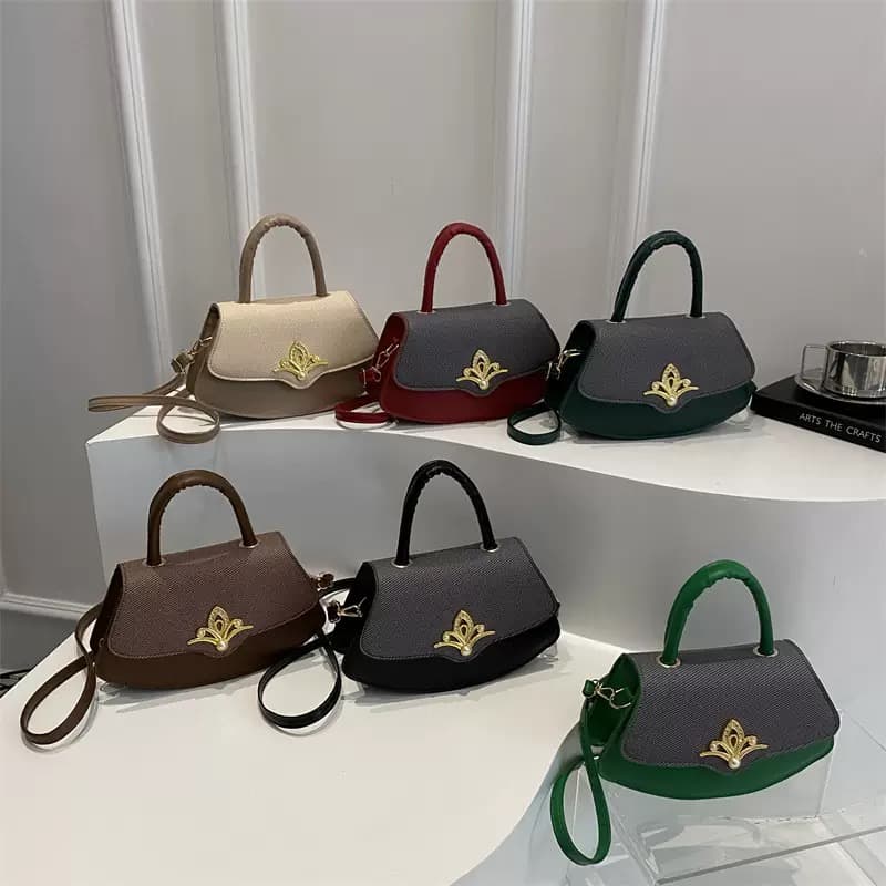 Korean Style Ins Personalized Casual Retro Fashion Shoulder Bag Women's All-match Work Commuter Western Style High-end Crossbody Bag