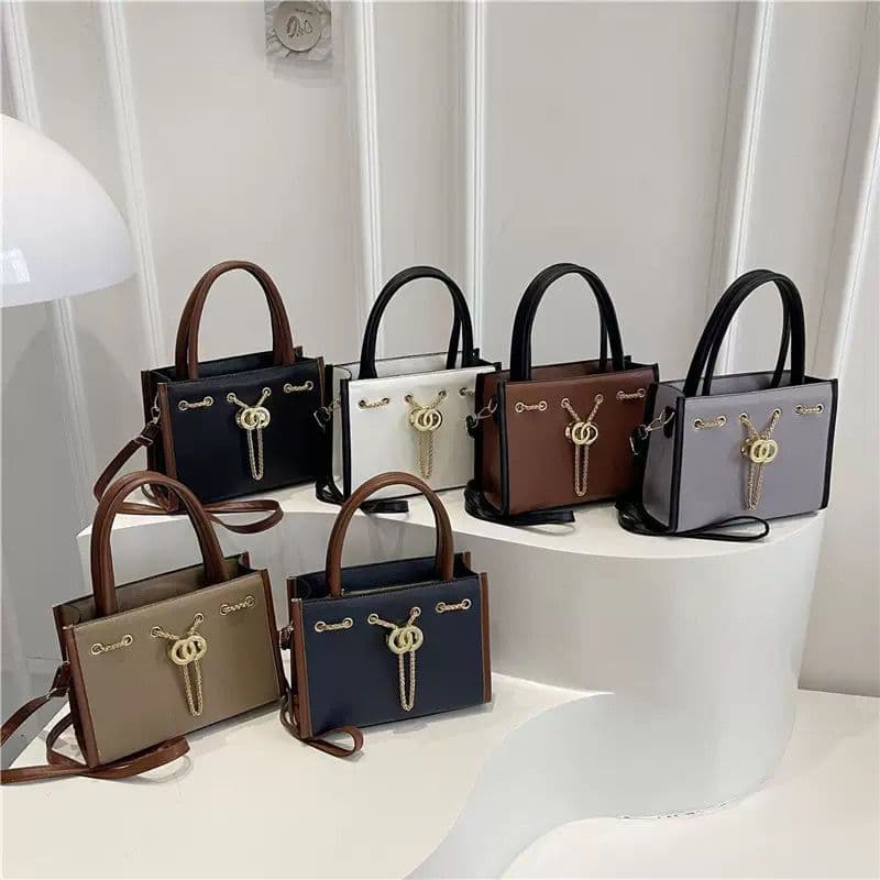 New chain decoration big capacity simple fashionable boom double circle commuter handbelry shoulder