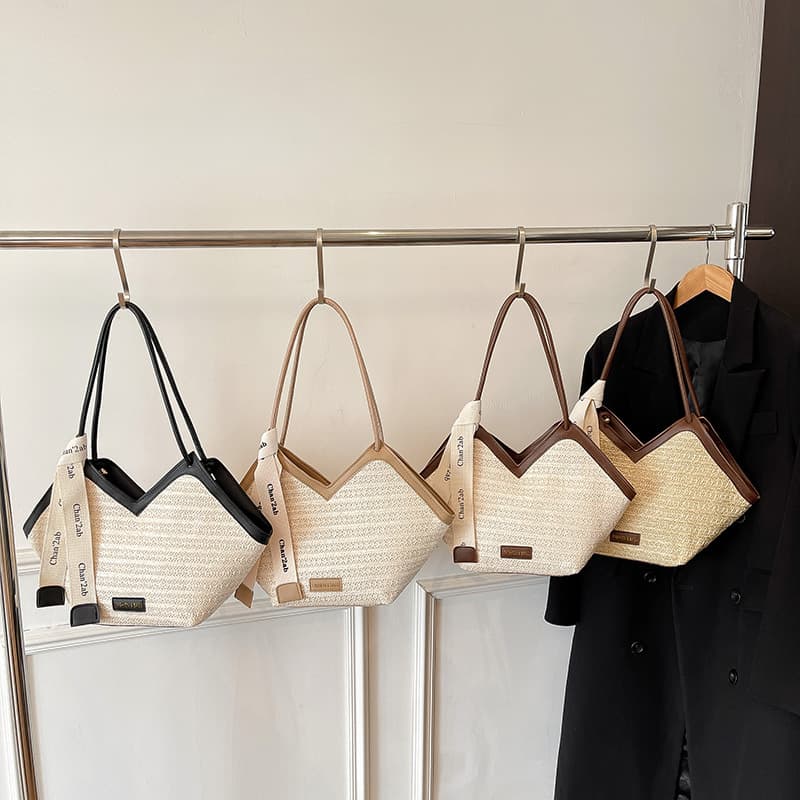 New Cross-Border Indentation Single Shoulder Portable Armpit Bag Texture Commuter Tote Bag