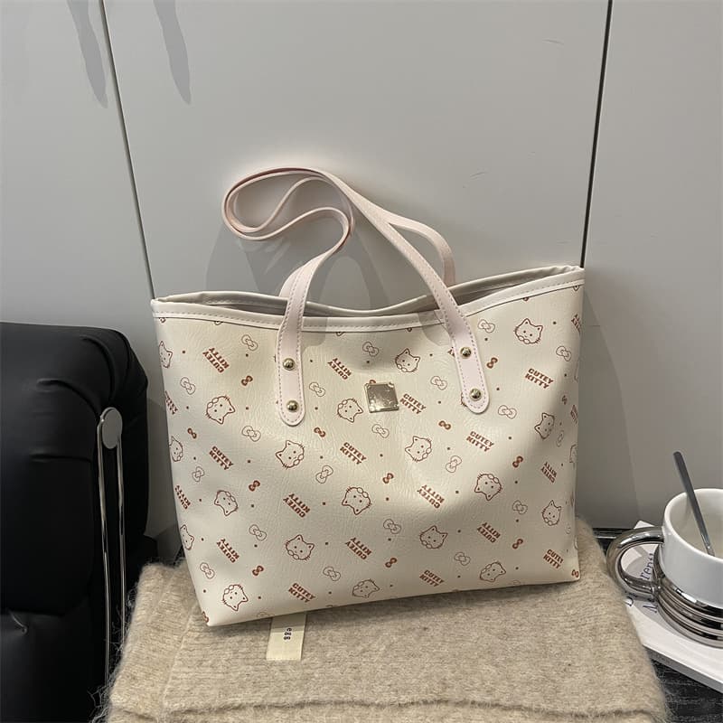 Fashion big capacity bag women's new commuter wild writing shoulder bag high-end