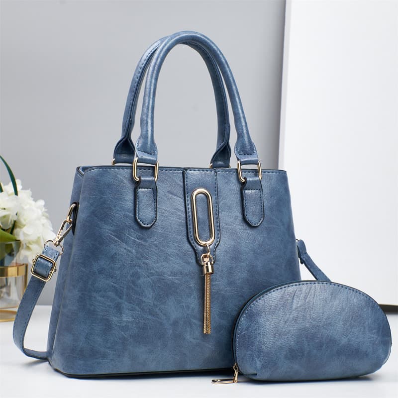 Two-piece Set Mother Bag Women's Bag Big Bag Women's All-match Elegant New Korean Style Handbag Shoulder Bag.