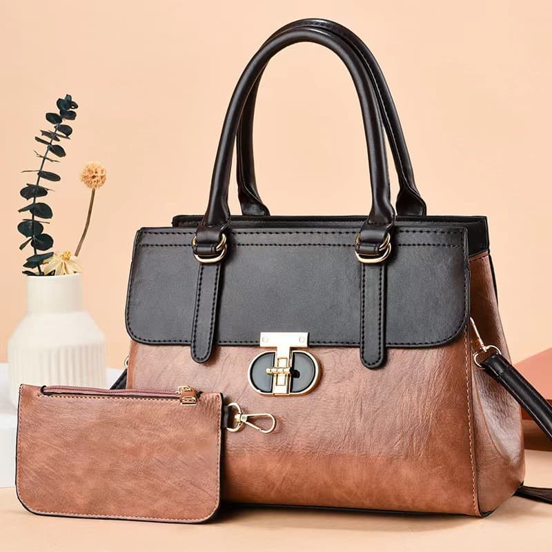 New Foreign Trade Women's Bag Set, Two-Piece Textured Shoulder Bag, Stylish Cross-Border Bag