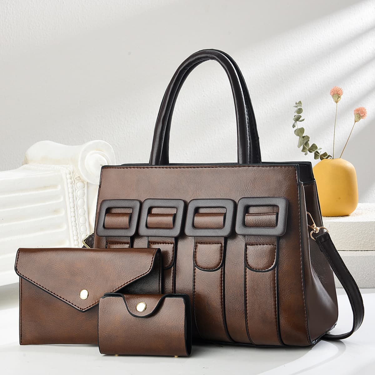 Mother-In-Law Bag New Manufacturer Women's Bag Atmospheric Handbag Mother-In-Law Bag Three-Piece Set Trendyy Atmospheric Bag Bag