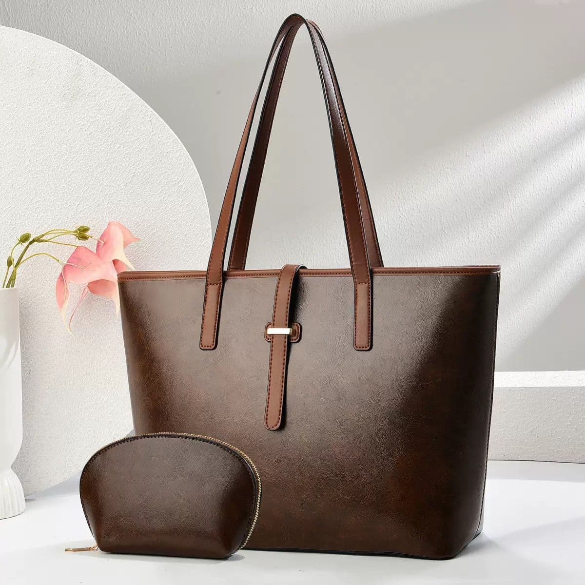 Tote Bag Taizhou Women's Bag New Export Cross-Border Wholesale Pure Color Mother-In-Law Bag Texture Totebags