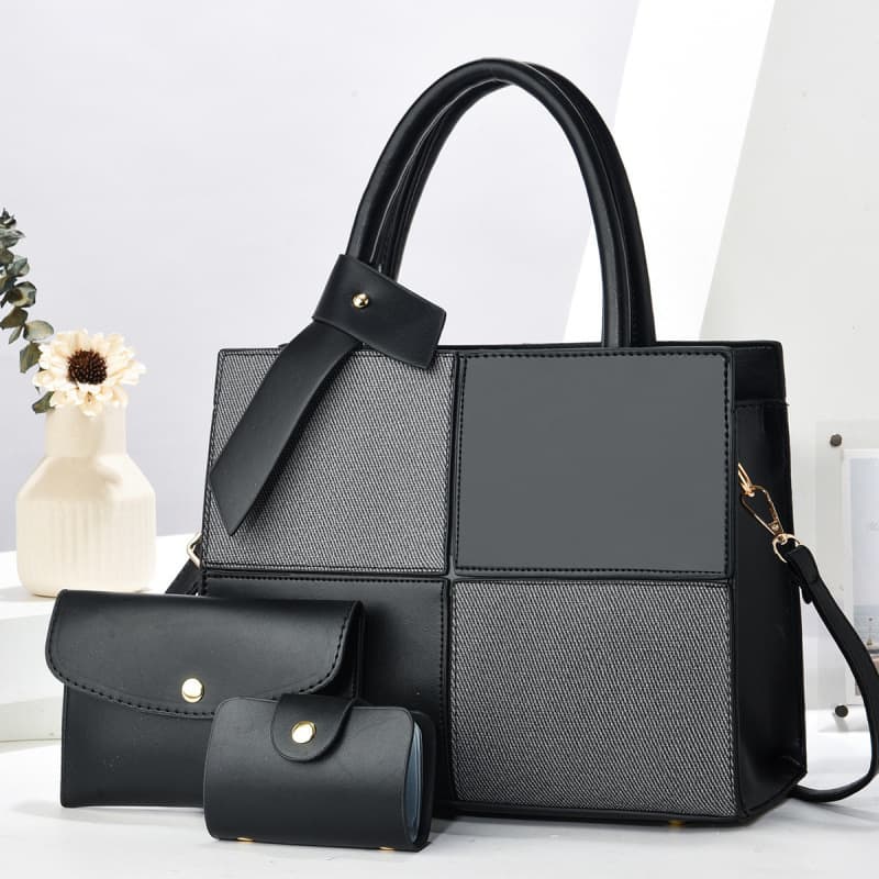 High-Looking Mother-In-Law Bag with Contrasting Color Design, Fashionable Handbag, Versatile Large-Capacity Shoulder Bag, Cross-Border Bag
