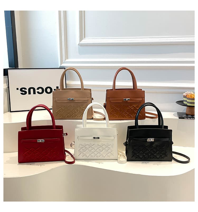 Cross-border new light luxury kaili bag solid color embroidery simple handbag retro fashion wild single shoulder