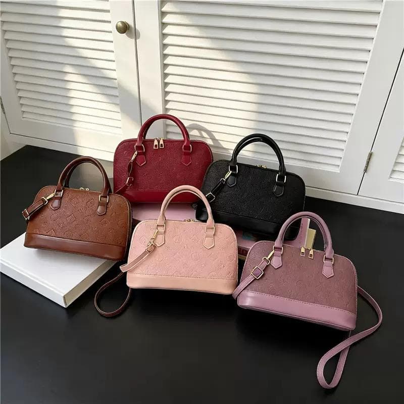 Cross-border retro bag female new European and American fashion printed handbag wild big capacity shell bag handbag