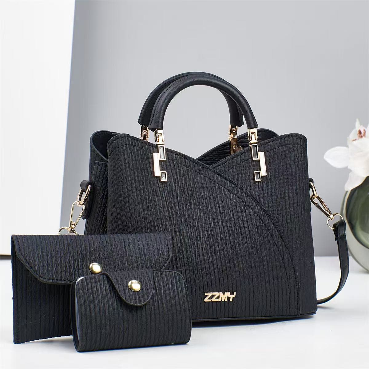 Cross-Border Foreign Trade Popular Dropshipping Three-Piece Bag Women's New Handbag Large Capacity Fashionable Shoulder Crossbody Bag