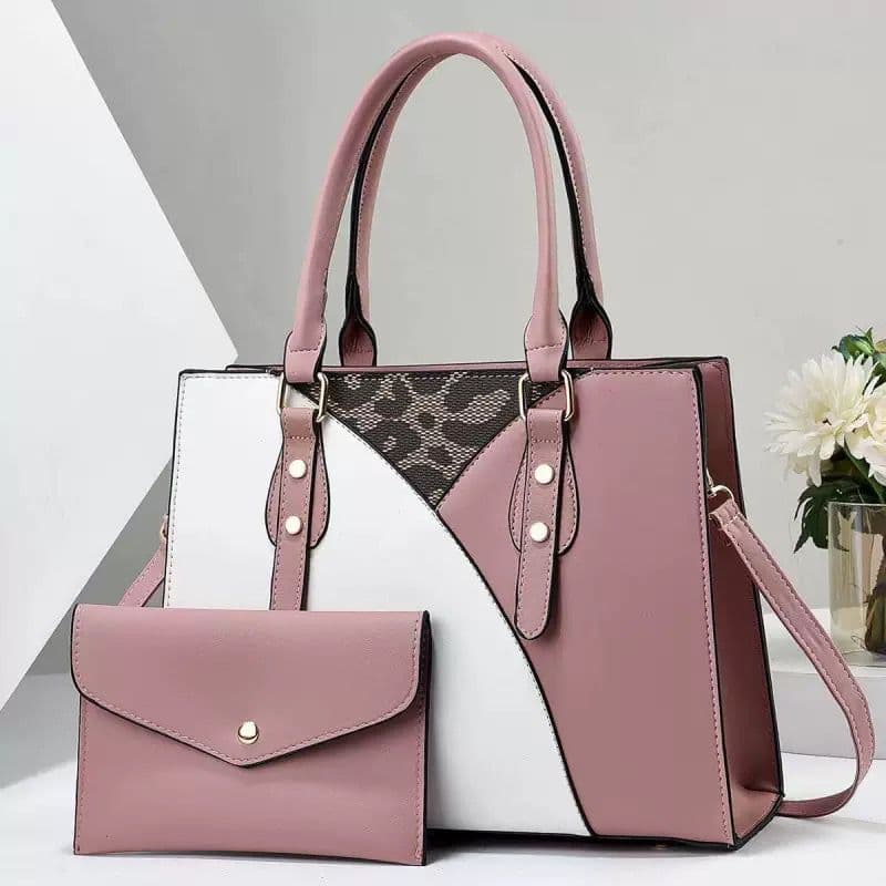 New Trendy Color-Blocked Mother-Daughter Bags, Elegant Shoulder and Crossbody Handbags for Women, Factory High-End Ladies' Bags for Cross-Border Sales
