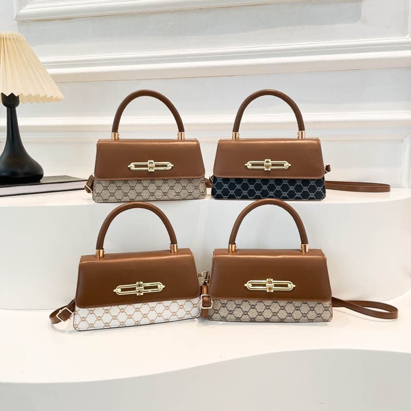 New Style Single-Shoulder Crossbody Small Square Bag, Retro Patchwork Personalized Women's Bag, Casual, Stylish, Simple Handbag