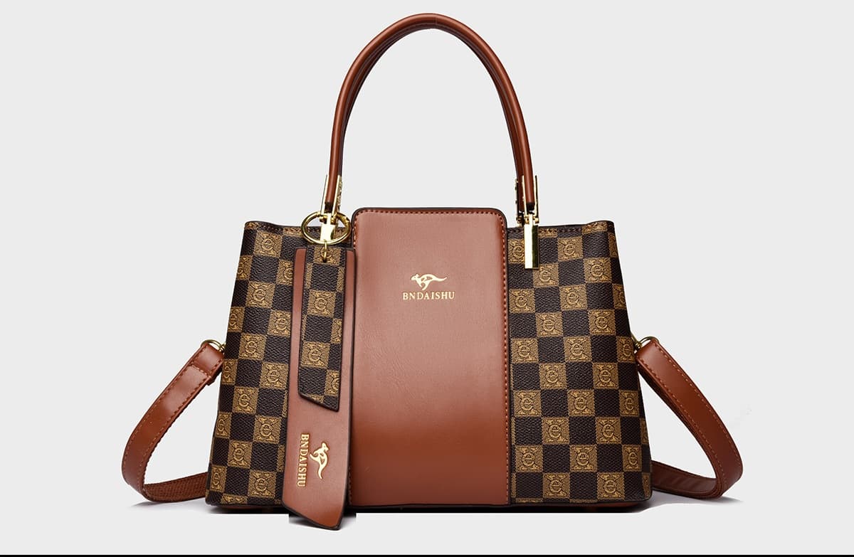 Spring New Trendy Live-Stream Popular Handbag Simple and Elegant Shoulder Bag Crossbody Large Capacity Patchwork Tote Bag for Women