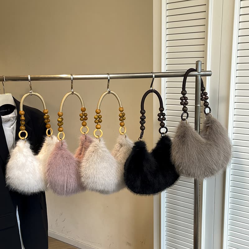 New hair Korean version of the fashion personalized large capacity foreign high capacity wooden beads hand slipper hair pack