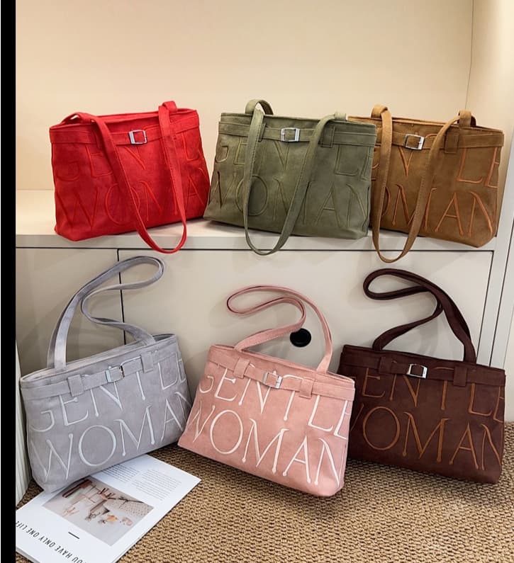 Niche Gentlewoman Suede Ballet Bag New Versatile Retro Embroidered Armpit Shoulder Bag