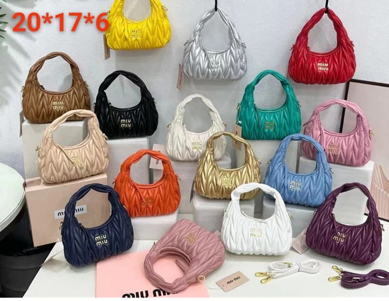 Miu new fashion versatile large sweet wind pleated soft hand-held armpit single shoulder cross-body bend