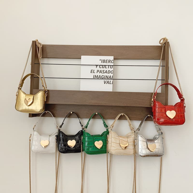 Cross-Border New Style Girls' Shoulder Bag, Stylish Stone Pattern Mini Baby Chain Bag, New Love Children's Crossbody Bag