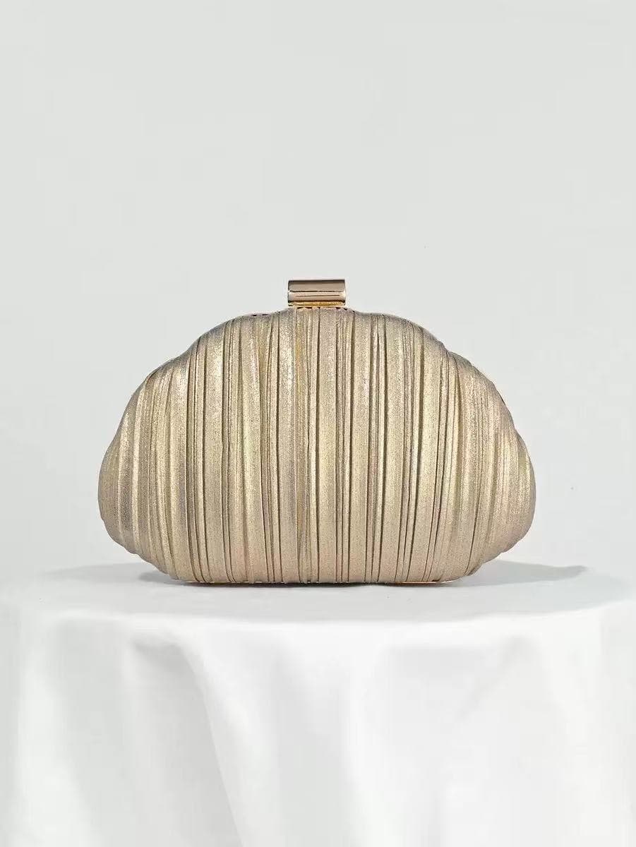 Cross-border new shell evening pleated wrinkle hand bag new dress evening package fashionable cheongsam banquet bag