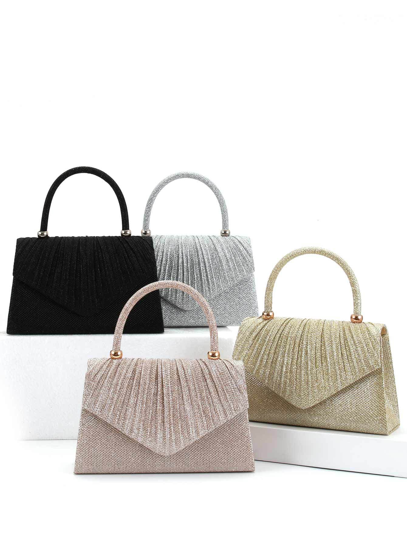 New ladies fold shiny evening bag bride wedding banquet will be a wild handbag envelope package